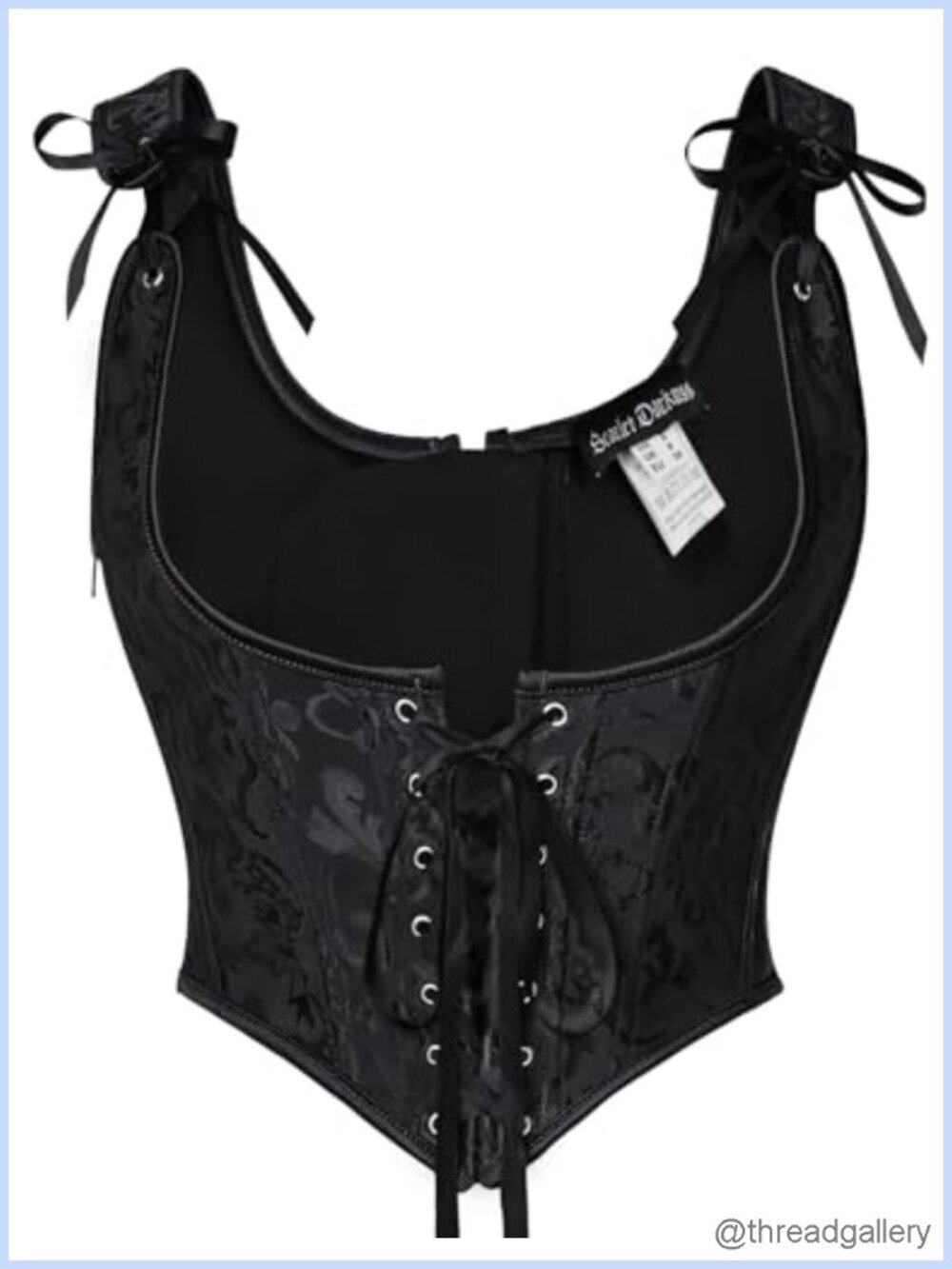 Renaissance Corset Top Underbust Lace-Up Bustier for Cosplay Costume